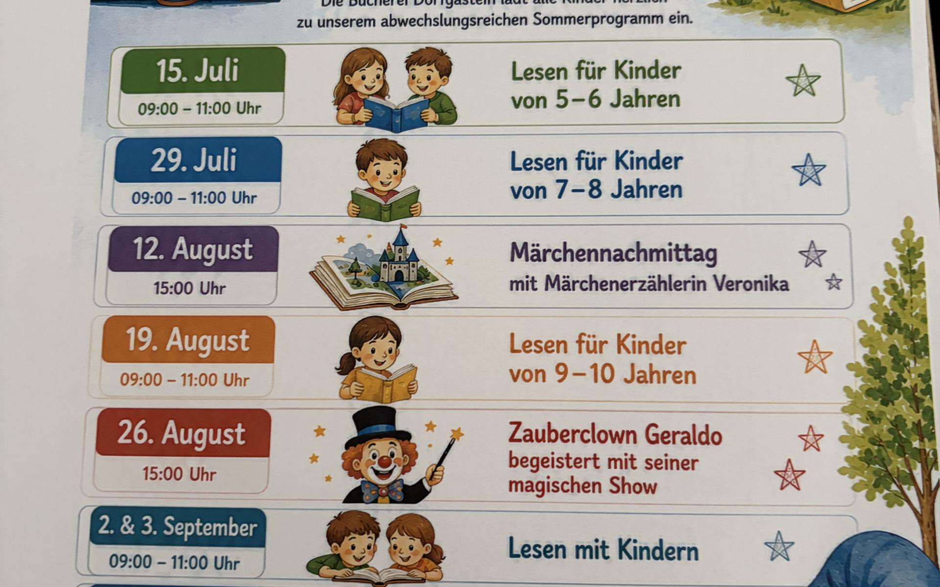 Flyer Sommerprogramm 2026